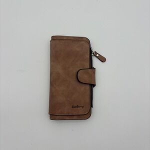 Baellerry Wallet Womens One‎ Size Brown Zip Around Faux Leather Credit Card